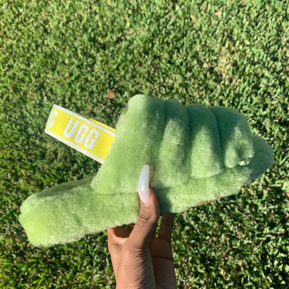 Lemon Lime UGG Slippers - Picture 1 of 5